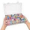 60Round Bottles with Insert Diamond Painting Containers Multi Purpose Portable Plastic Case Box with Stickers & Compartments Arts Crafts Storage Bottle for Hardware Rhinestone (60PCS)