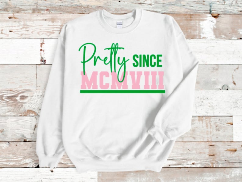 Pretty Since MCMVIII 08 Ivy J15 Alpha Kappa Alpha Founders Day  SVG PNG Mockup Included