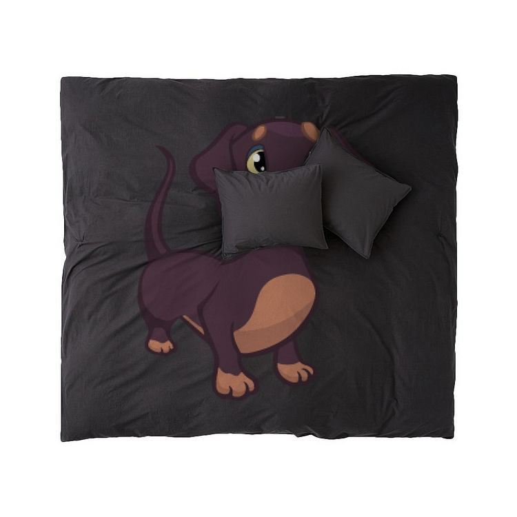 Staring Blankly At Your Dachshund, Dachshund Duvet Cover Set