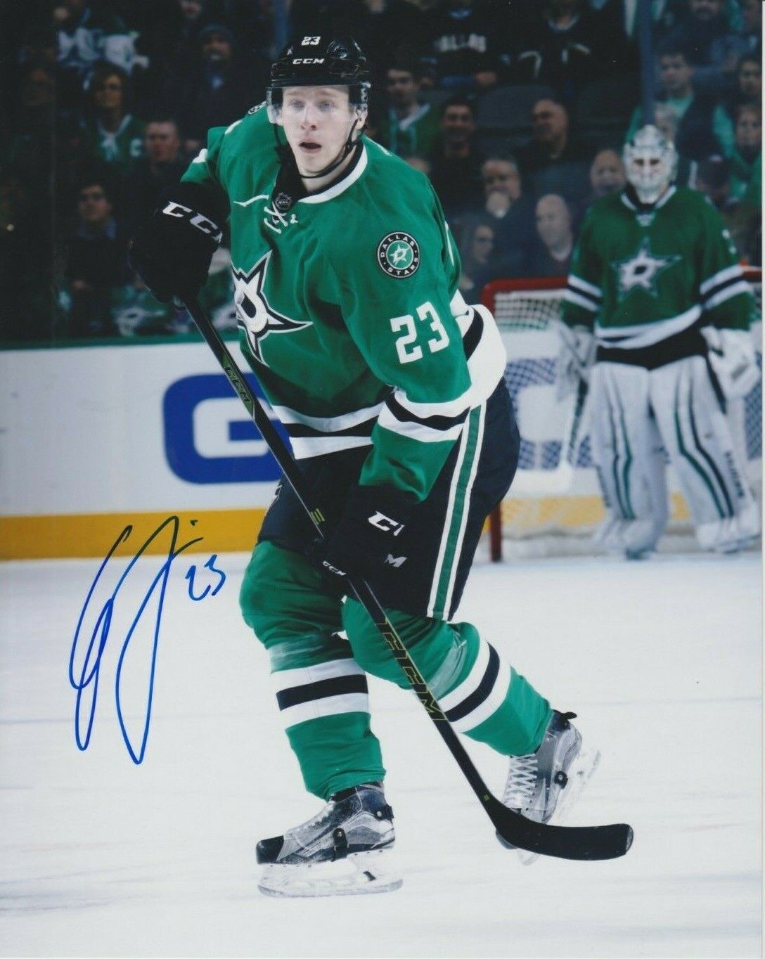 ESA LINDELL autographed SIGNED DALLAS STARS 8X10 Photo Poster painting