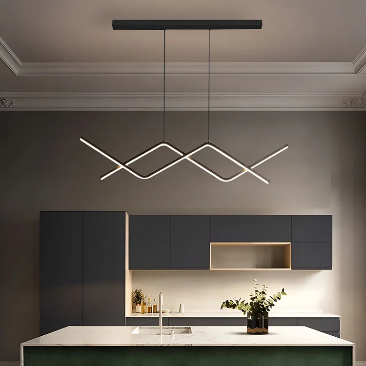 Creative Linear Design LED 3 Step Dimming Modern Chandelier Hanging Lamp - Appledas