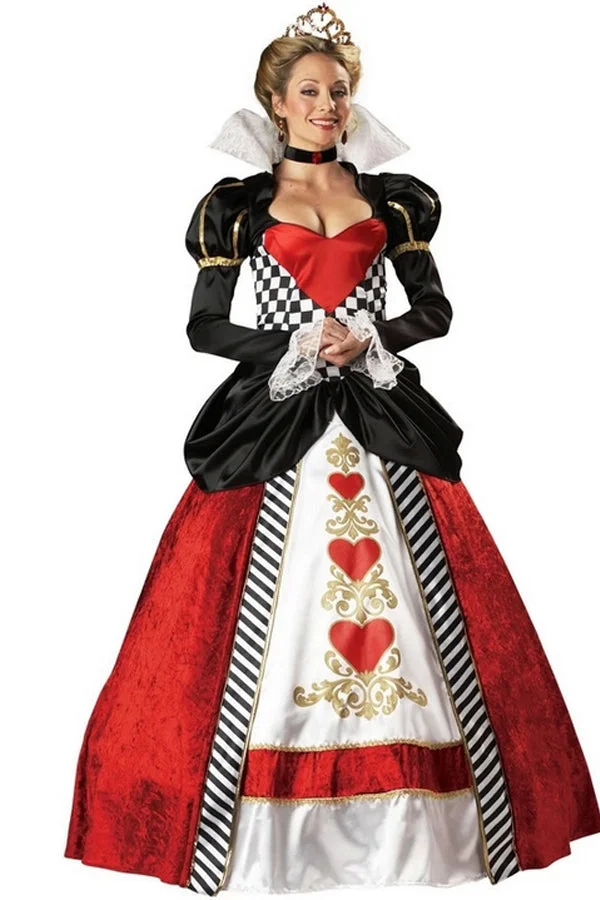 Sexy Women Queen Of Hearts Halloween Costume Adult-elleschic