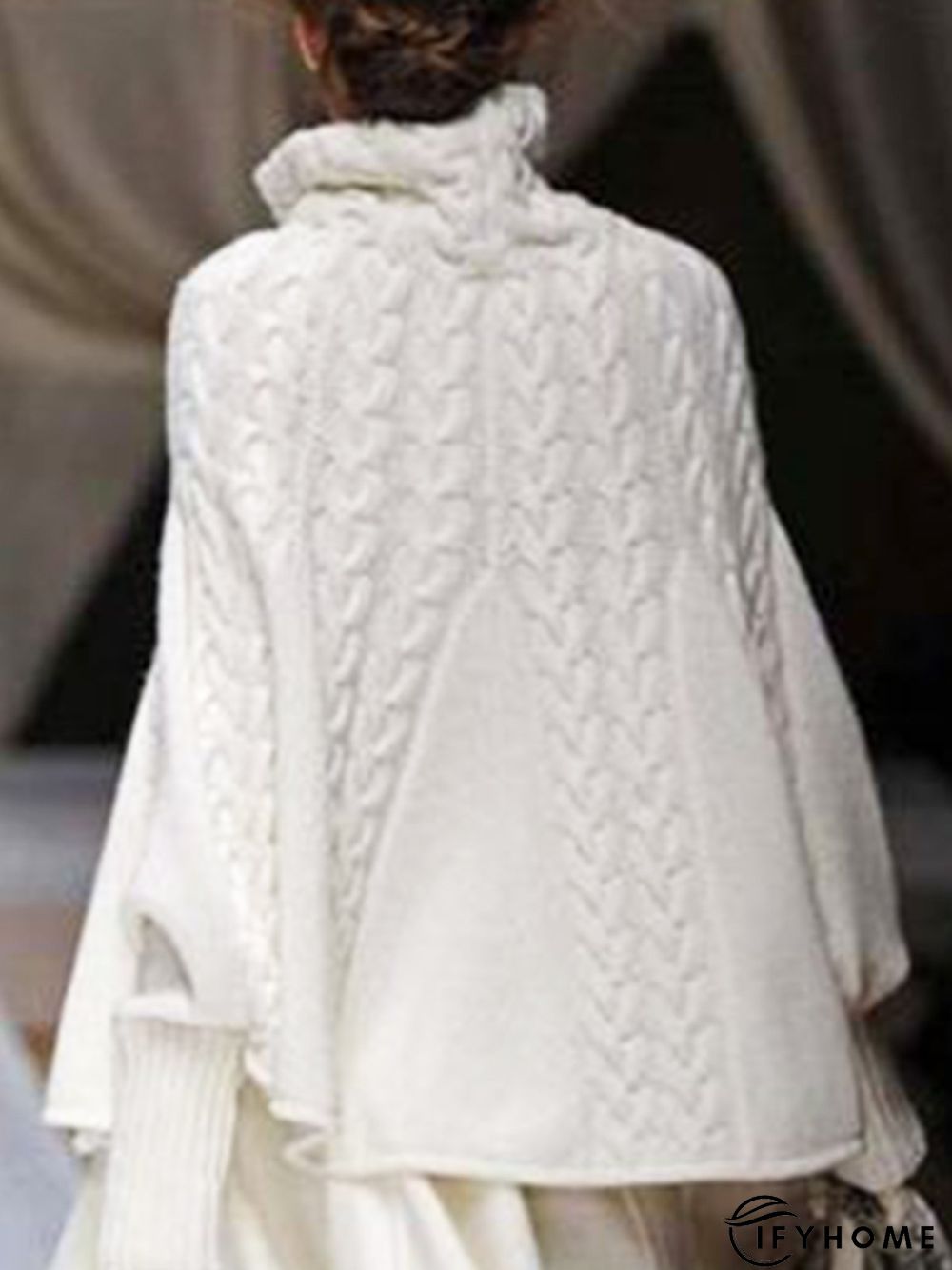 Long Sleeve High Neck Loosen Solid Daily Sweater | IFYHOME