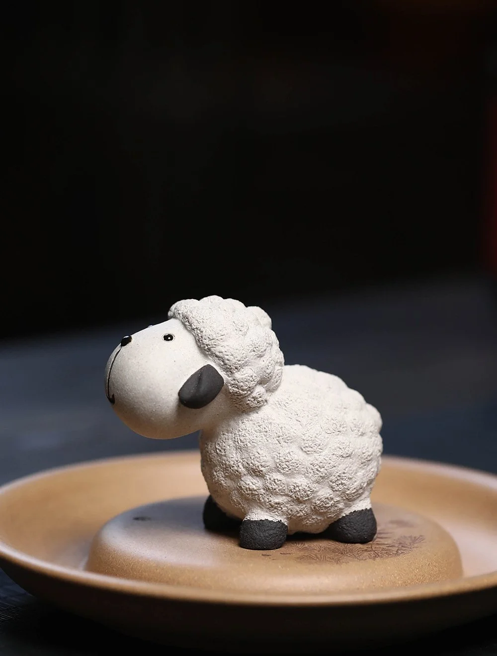 Adorable Purple Clay Sheep Tea Pet | A Symbol of Innocence and Harmony