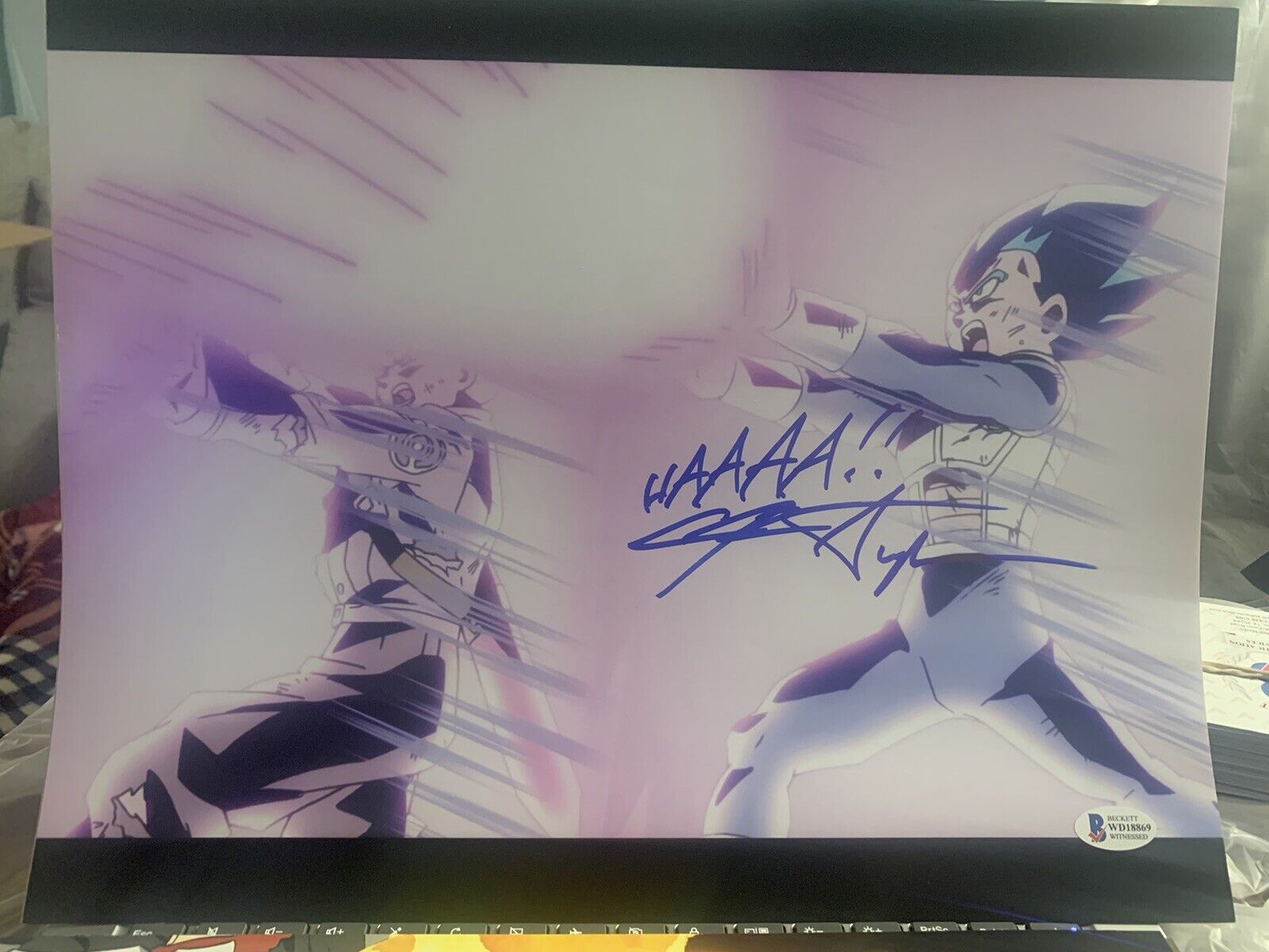 Chris Sabat Signed 11x14 Dragon Ball Z Vegeta Photo Poster painting COA Autograph Beckett DA1