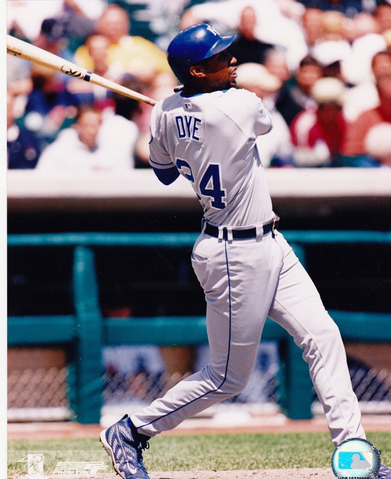 JERMAINE DYE KANSAS CITY ROYALS COLOR ACTION 8x10 Photo Poster painting