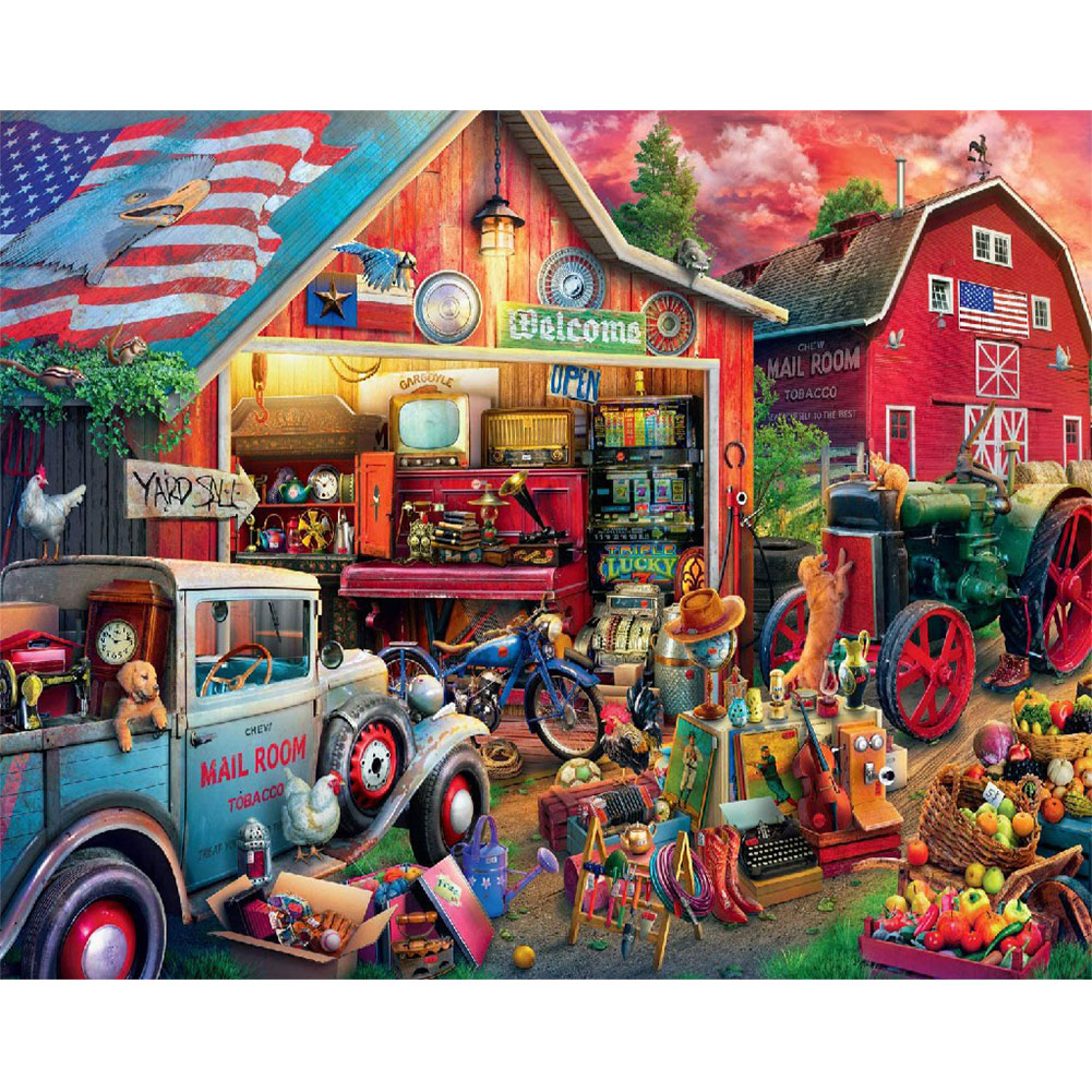 

Market Shops - Round Drill Diamond Painting - 50*40CM, 501 Original
