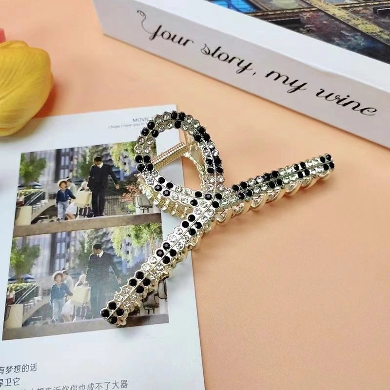 Metal Grab Clip Elegant Bow Hairpin Back Head Large Shark Clip French Pearl Clip Hair Accessories