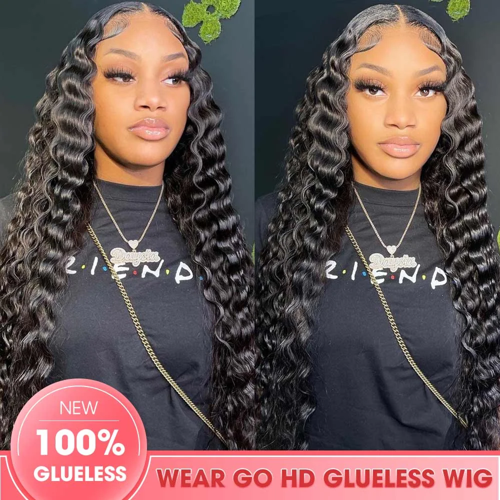  Deep Wave 5x5 HD Lace Closure Wig Invisible Lace Closure Wig With Baby Hair