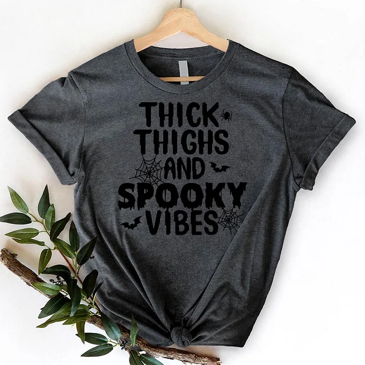 Thick Tighs And Spooky Vibes T-Shirt-06961-Annaletters