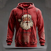 3D Print Christmas Ugly Sweater Men's Vintage Santa Claus Print Hoodie by Inlyline