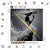 Pearl Lady Silhouette 5D DIY Diamond Art Painting Kit Partial Drill 30x30cm