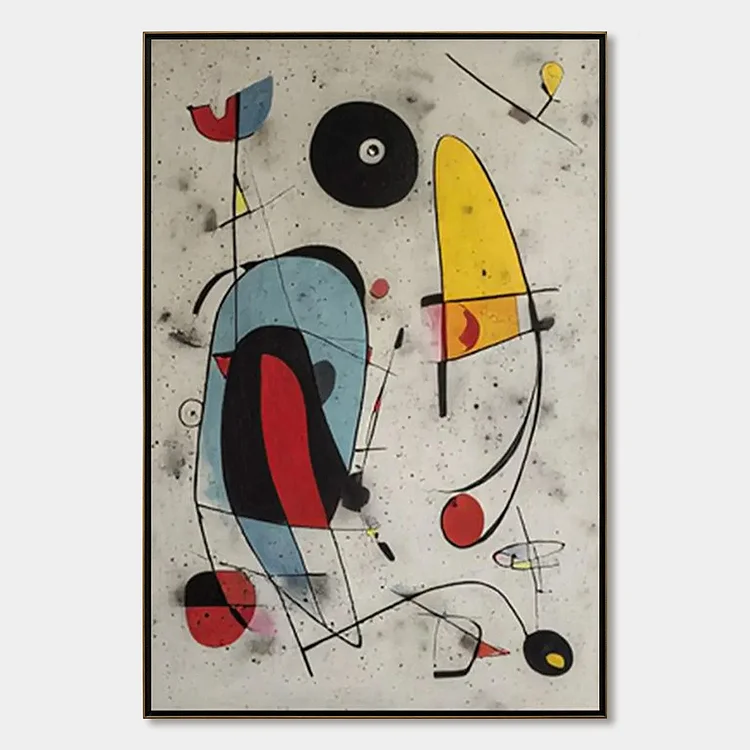 COSMIC NOTES: Modern Abstract Geometric Oil Painting（Canvas painting）