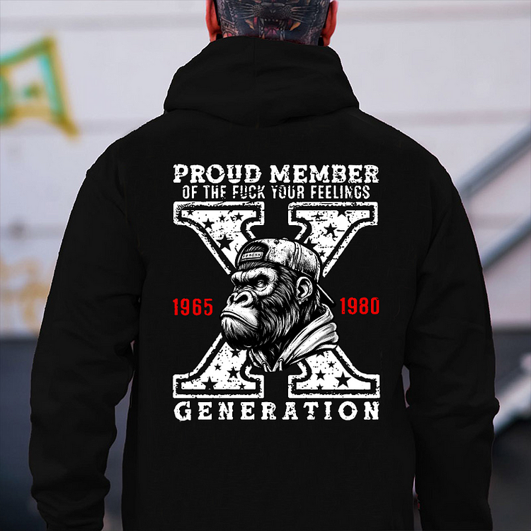 Gen X Monkey Custom EST Printing  Hoodie