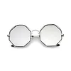 Round Octagon Mirror Lens Sunglasses 