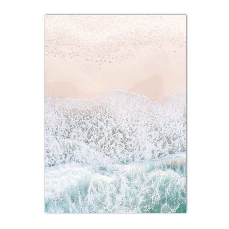 Sea Waves Art Painting Beach Canvas Poster Seaside Landscape Wall Art Print Nordic Posters Wall Pictures Living Room Home Decor