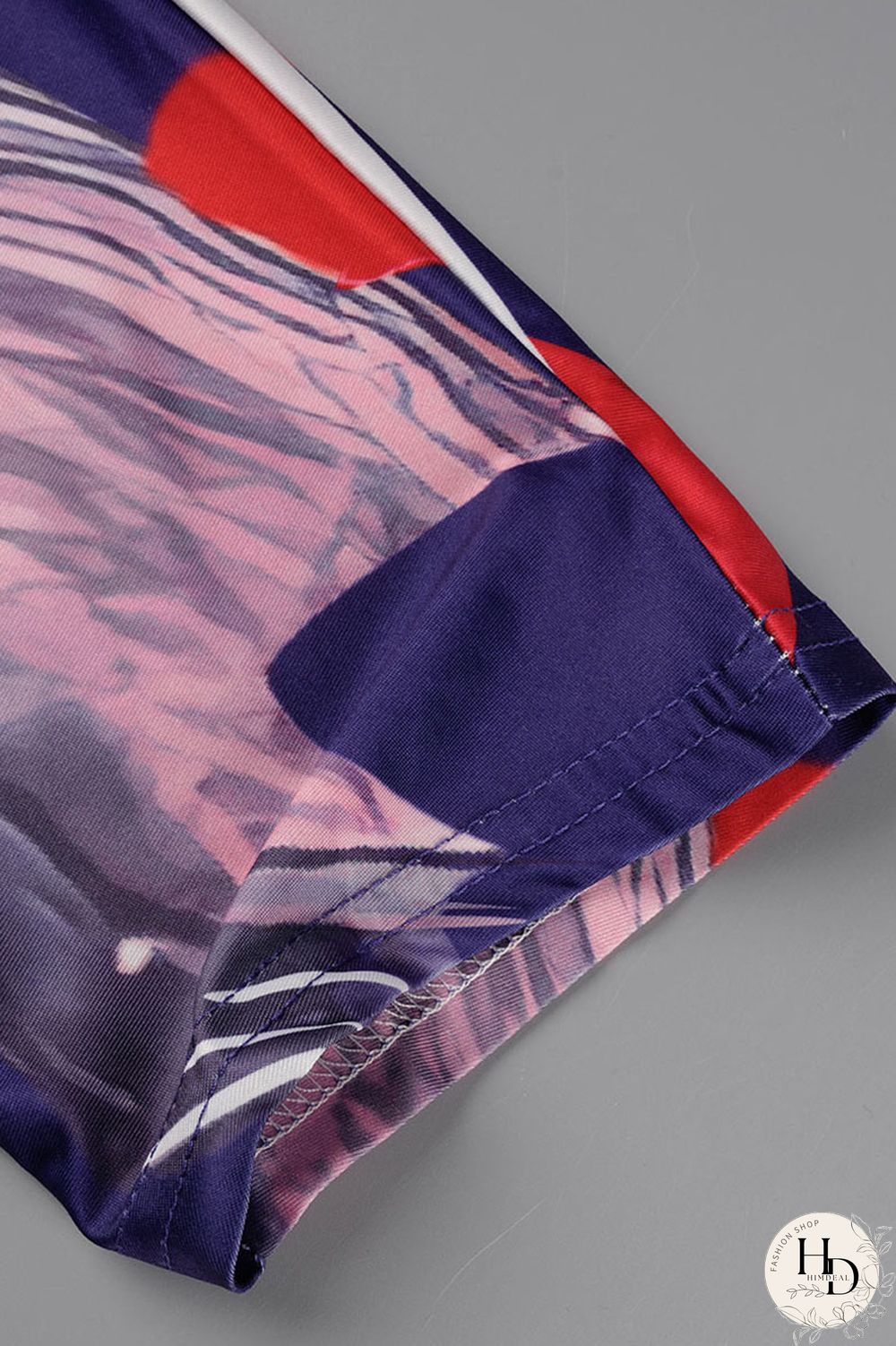 Tibetan Blue Casual Daily Print Three Quarter Two Pieces