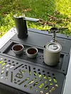 Carbon Steel Half Unit IGT Storage Box w/Storage Bag Tea Tray for Hiking Fishing