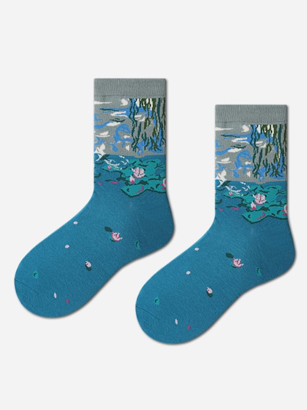 Comstylish Oil Painting Casual Socks