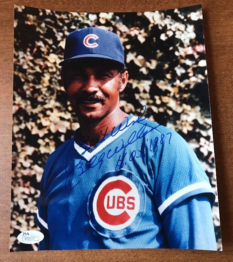 BILLY WILLIAMS CUBS AUTOGRAPH 8X10 Photo Poster painting SIGNED JSA INSPIRED HOF 1987 And BW