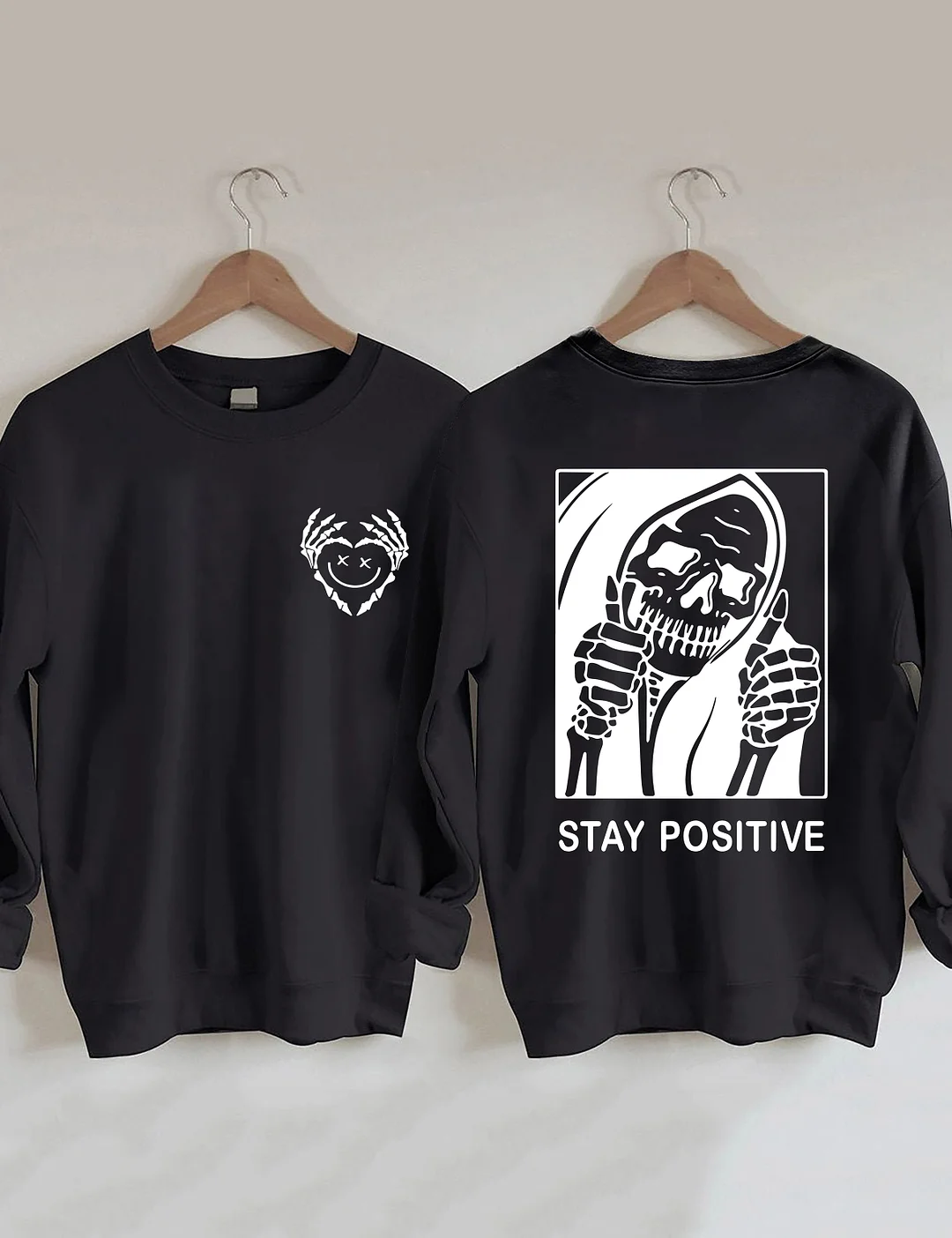 Stay Positive With Skeleton Sweatshirt