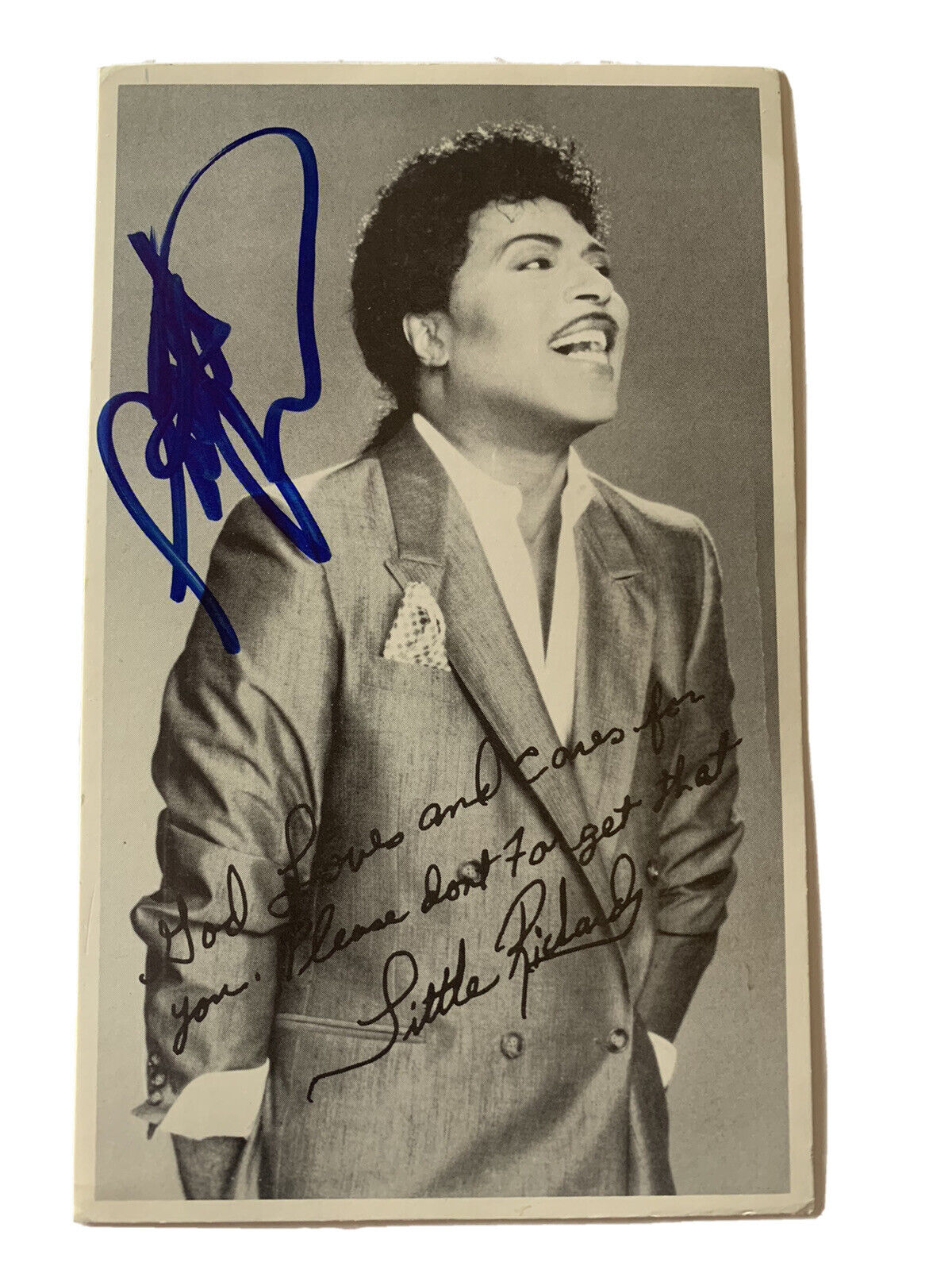 Little Richard Signed Autographed 4x6.5 Postcard Photo Poster painting Beckett Certified
