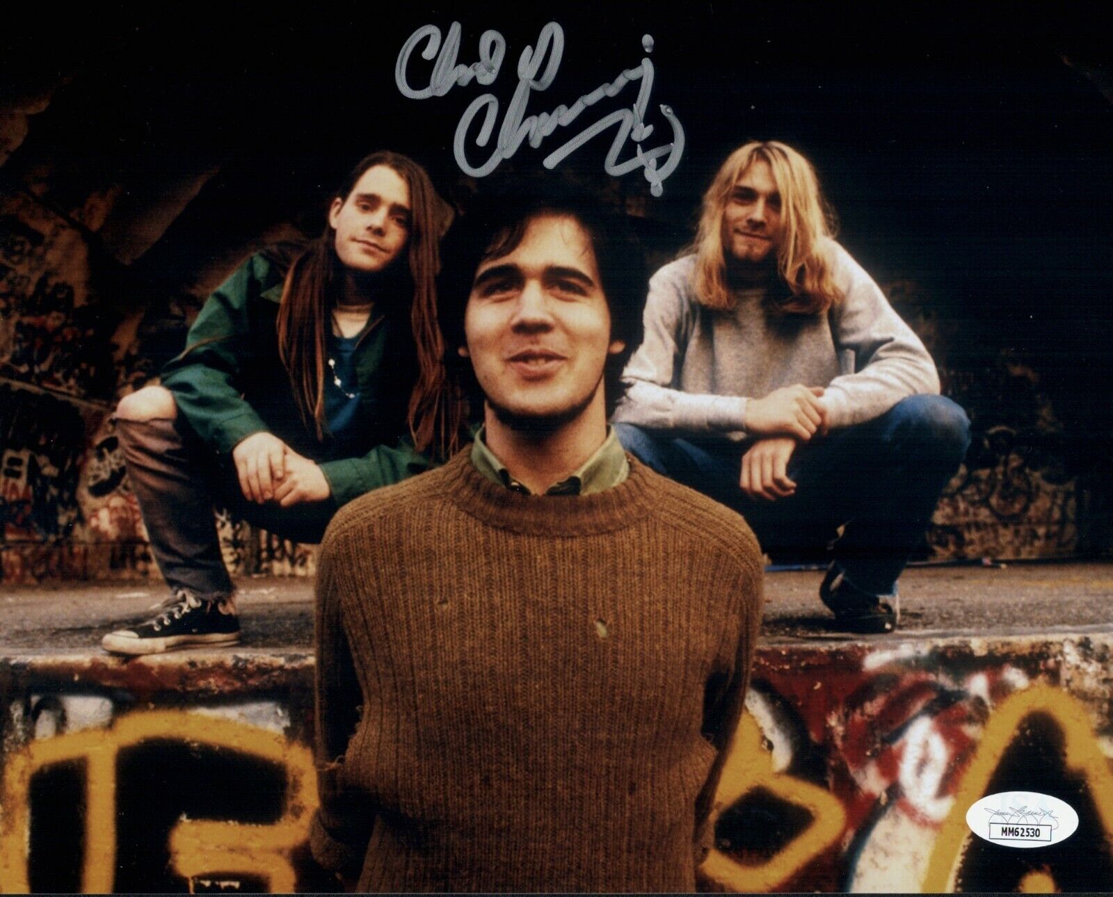 CHAD CHANNING Signed NIRVANA 8x10 Photo Poster painting IN PERSON Autograph JSA COA Cert