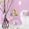 (US Only)PET Double Sided Special Shaped Easter Alphabet DIY Diamond Painting Keychain