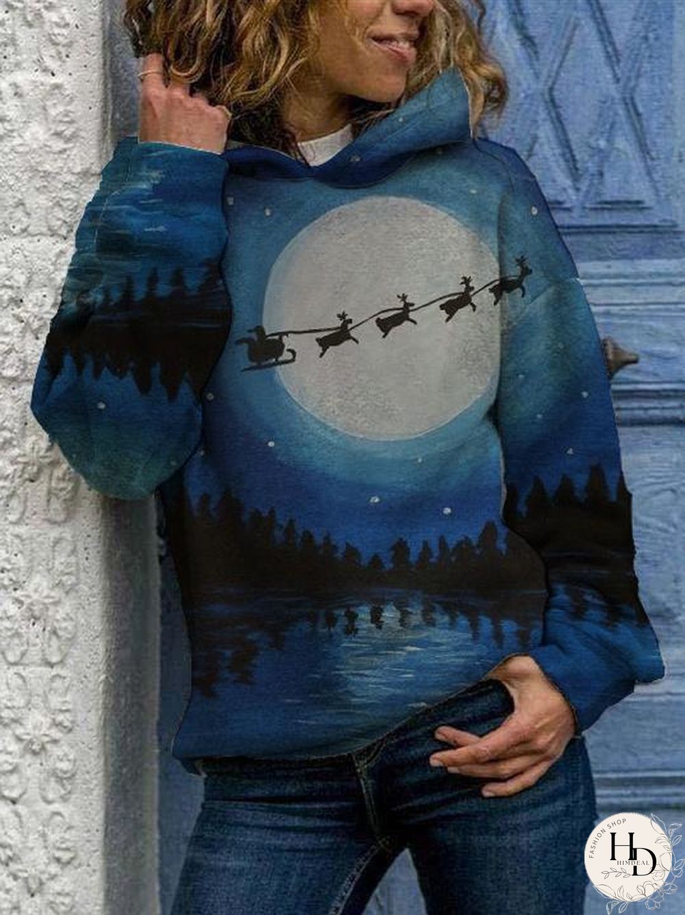 Casual Pattern Pullover Hoodie