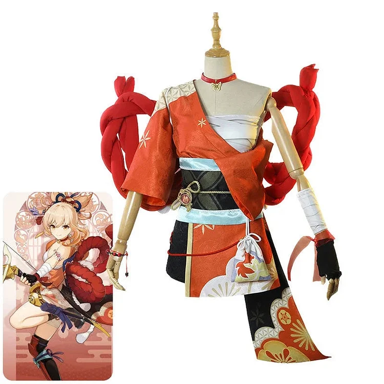 Genshin Impact Yoimiya Cosplay Costume