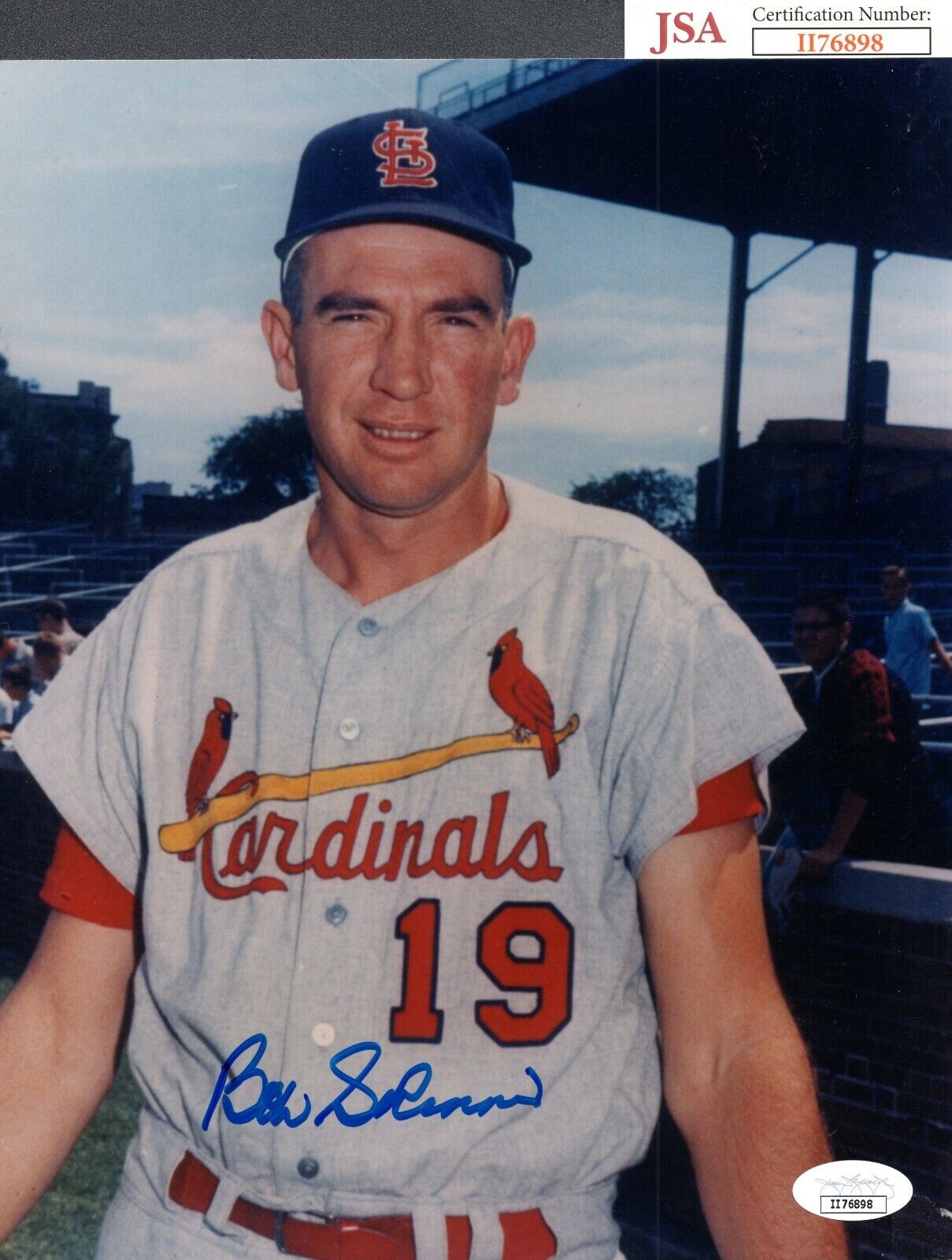 JSA Bob Skinner Autographed Signed AUTO 8x10 Photo Poster painting St. Louis Cardinals TRB 449