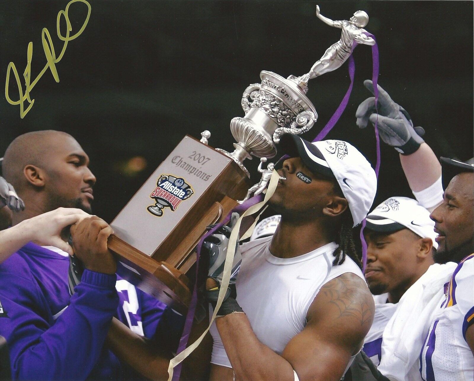 JaMarcus Russell Signed LSU Tigers 8x10 Photo Poster painting Picture 2007 Sugar Bowl Champions