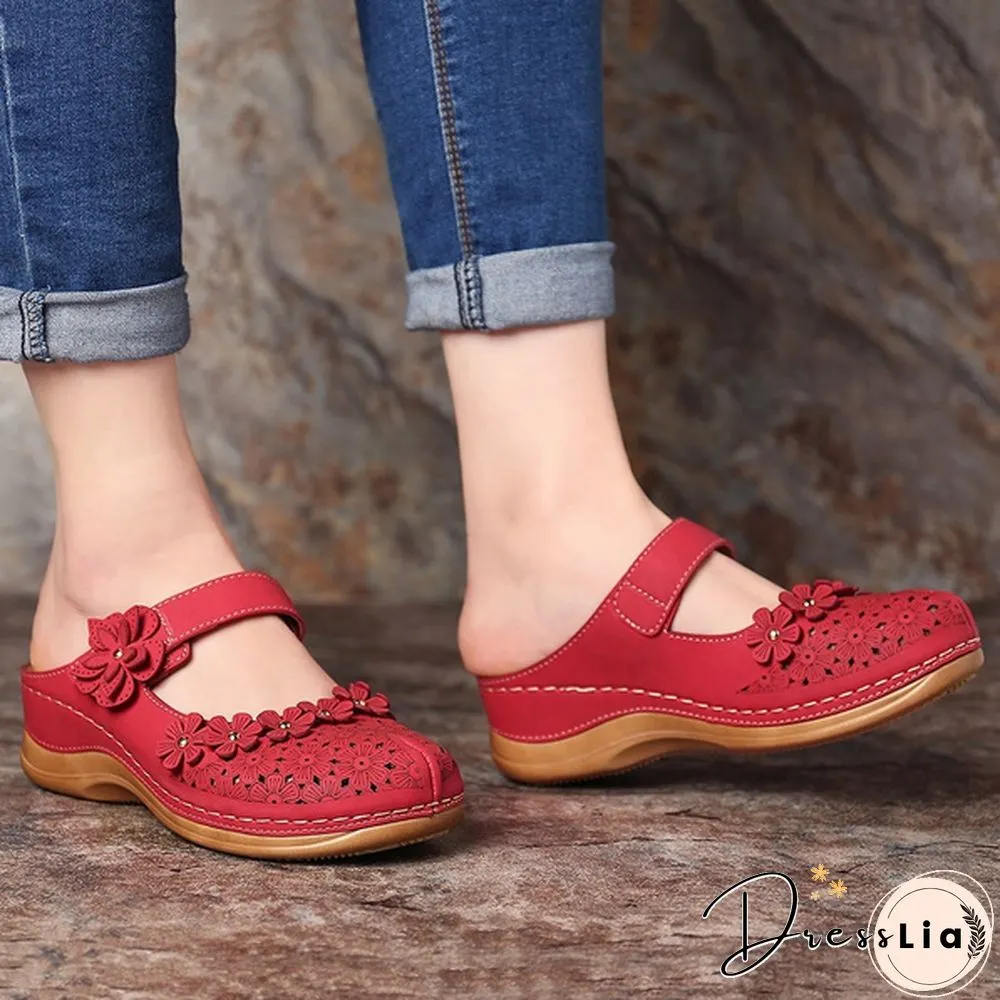 New Arrival Women Vintage Style Sandals Flats Shoes Summer Casual Shoes Retro Shoes Breathable Shoes