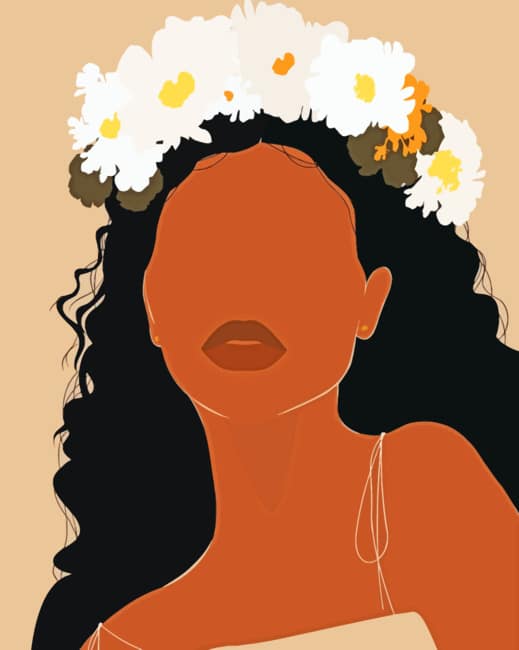 

Flowers Black Girl – Paint By Numbers - 40*50CM, 501 Original
