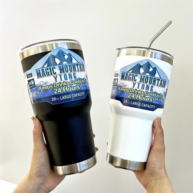 Casual Solid Color Stainless Steel Thermos Cup