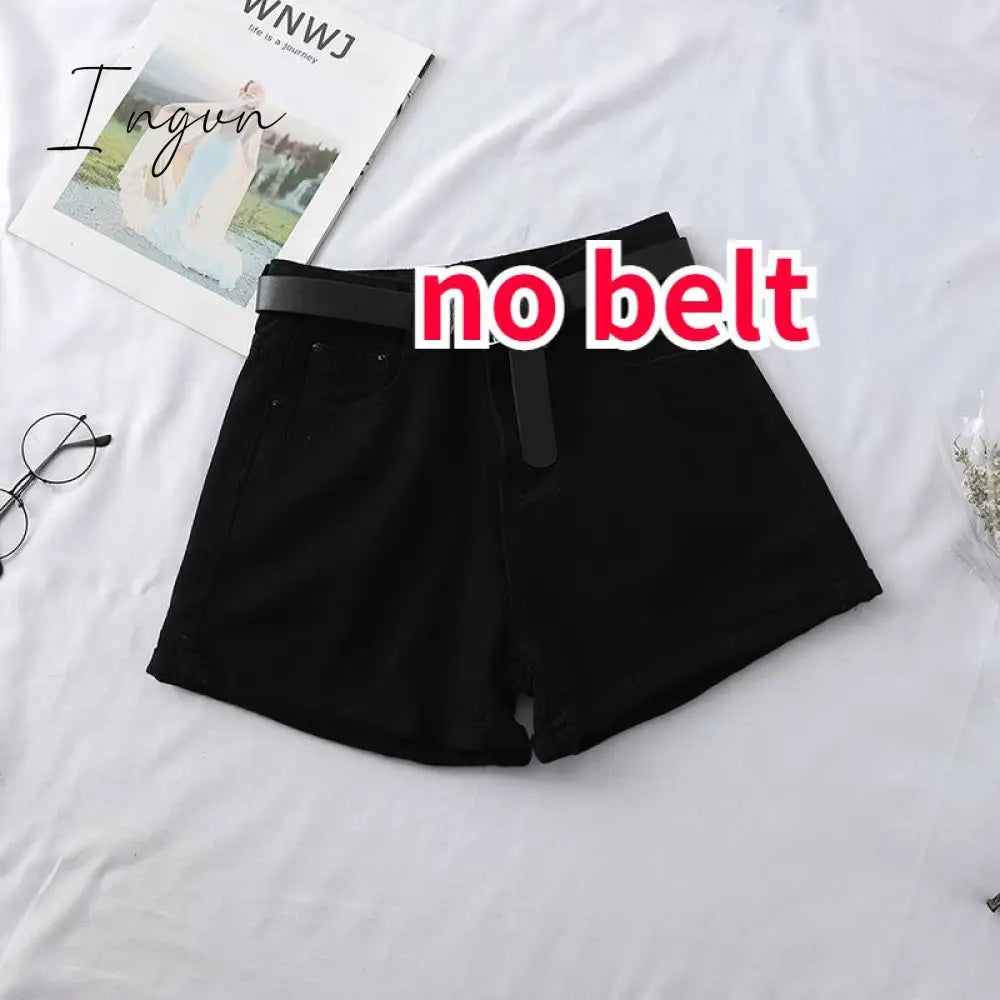 Ingvn - Shorts Women Chic All-Match Korean Casual Basic Simple Harajuku Teens Denim Short Trouser