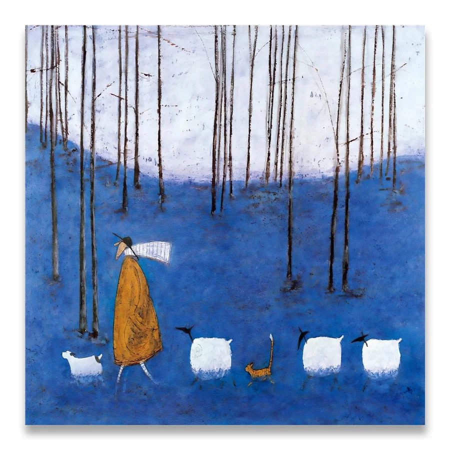 Landscape Love Dogs Pet Canvas Wall Art Paintings Posters and Prints Pictures Living Room Home Decor Vintage Nordic Abstract