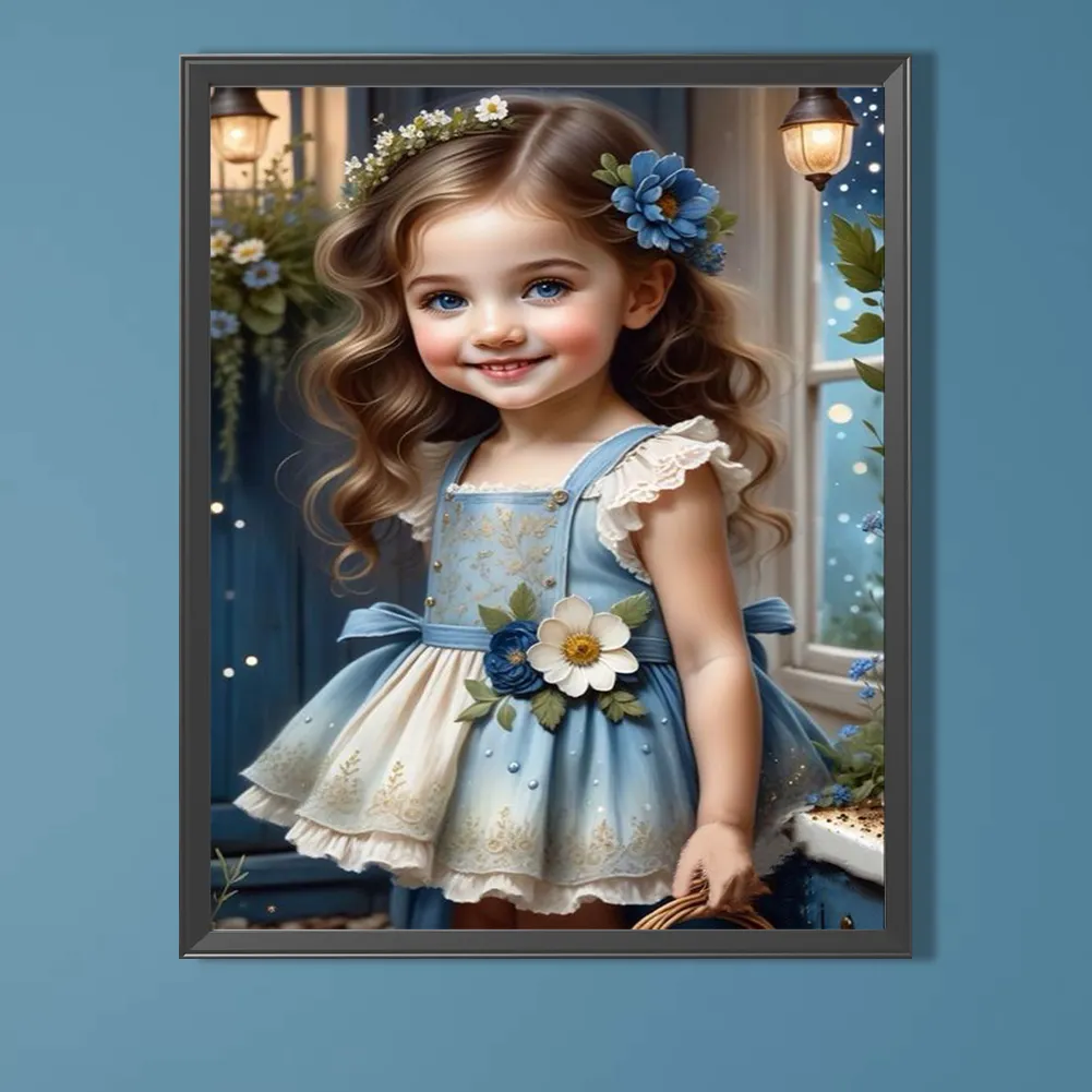 Full Round Diamond Painting 40*50cm - Sweet Girl