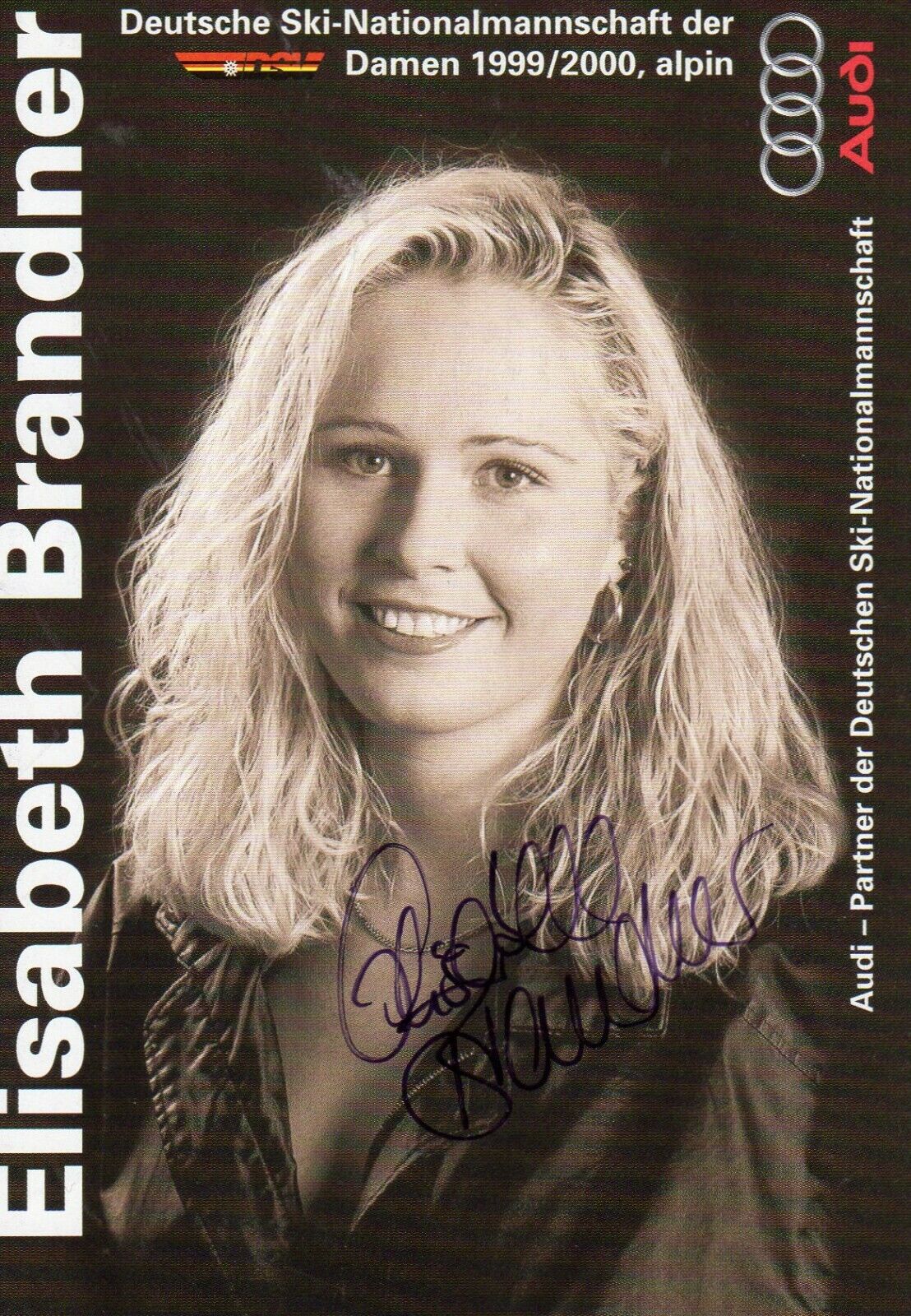 ELISABETH BRANDNER AUTOGRAPH, SKIER, WINTER SPORTS