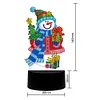 DIY Diamond Painting 7 Color Night Light Lamp Home Decoration Ornament Gift Kit(Snowman)