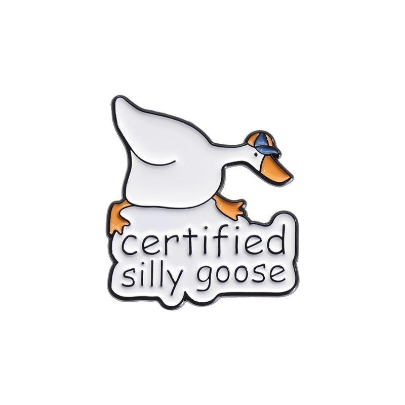 Cartoon Style Cute Pin Duck Zinc Alloy Stoving Varnish Plating Unisex Brooches