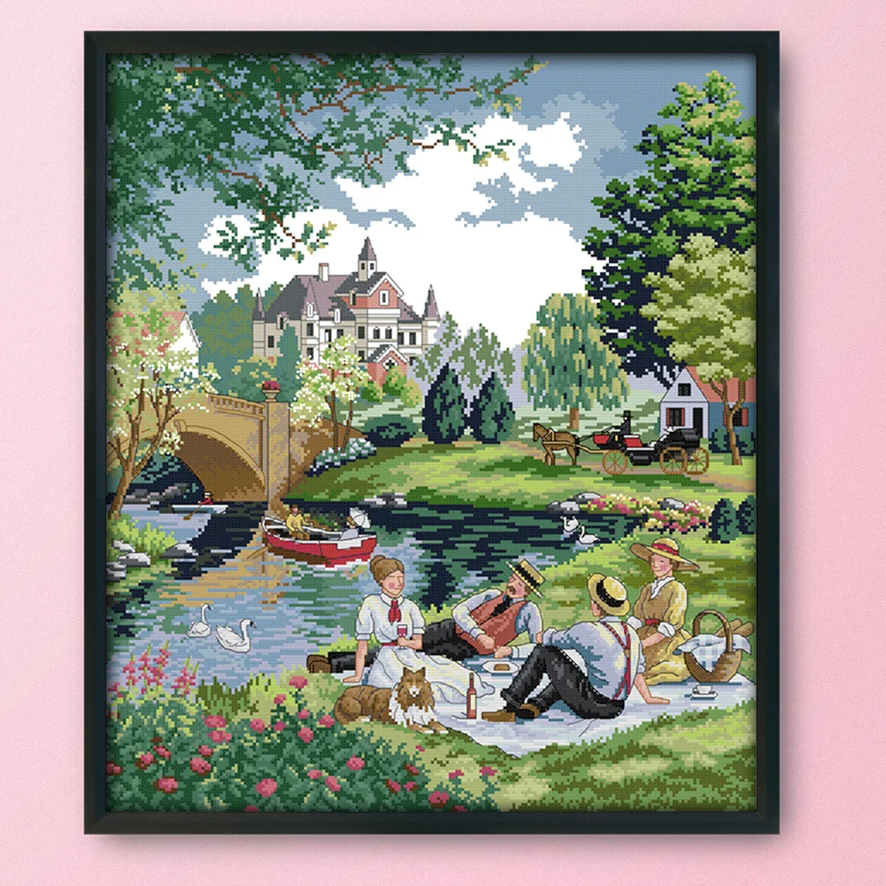 11CT Full Stamped Cross Stitch - Cat(Canvas|40*40CM) - Eco-Friendly Cotton Thread