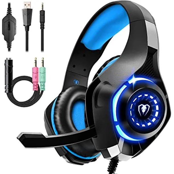 Gaming Headset For Ps4 Ps5 Xbox One Pc Noise Canceling Mic Switch