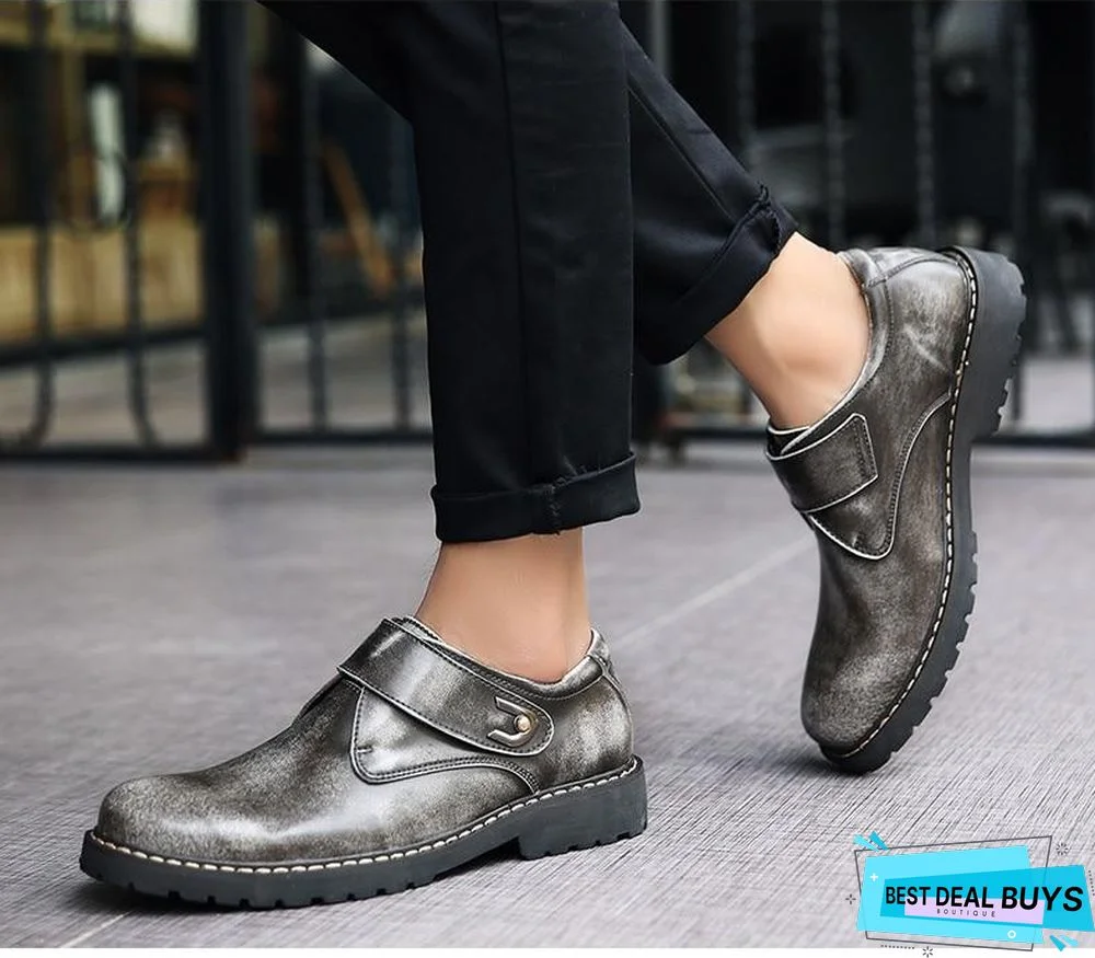 Men's Oxford Shoes Men Flats Fashion Genuine Leather Casual Men Shoes