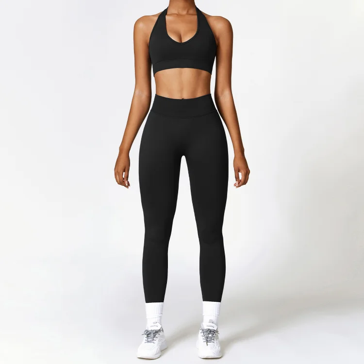 PASUXI New Arrivals Seamless Activewear High Waist Leggings Wear Women Yoga Fitness Bra Set Gym Sports Clothing Yoga Sets huanwei