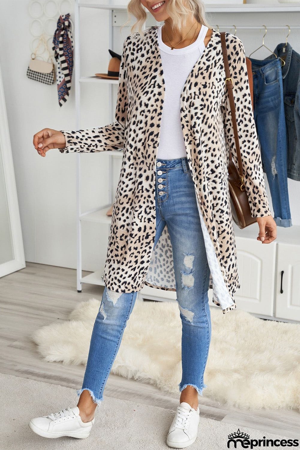 Print Long Cardigan
