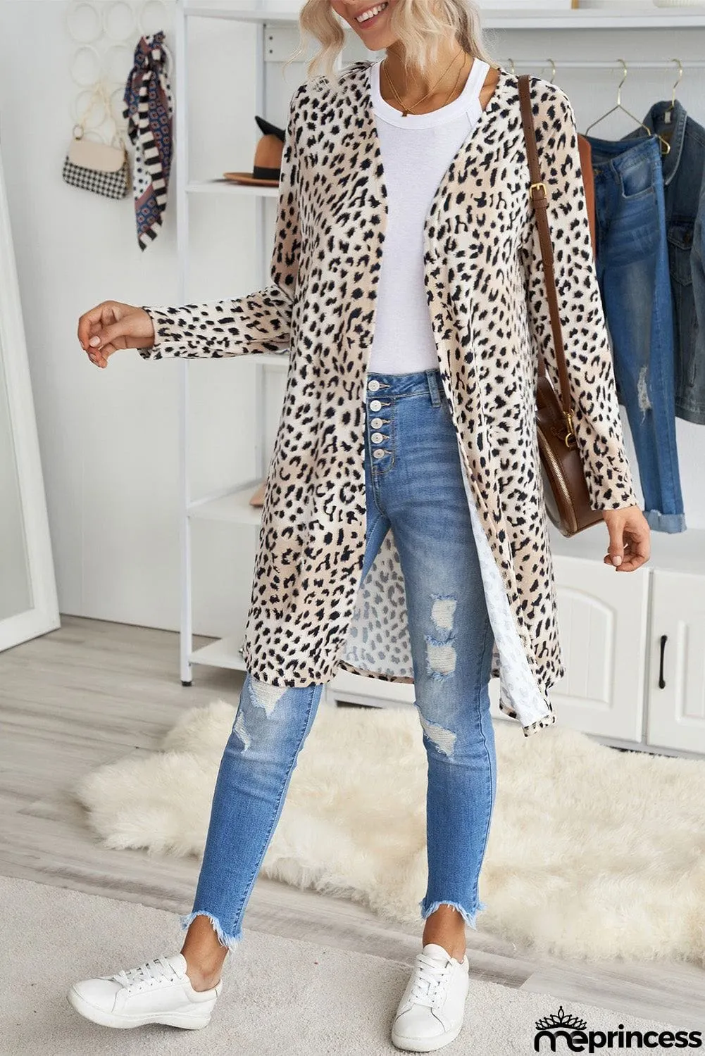 Print Long Cardigan