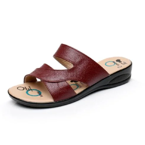 GKTINOO Women Slipper Shoes Genuine Leather Slide Shoes Ladies Outside Flip Flops Women Sandals Women Summer Shoes Big Size