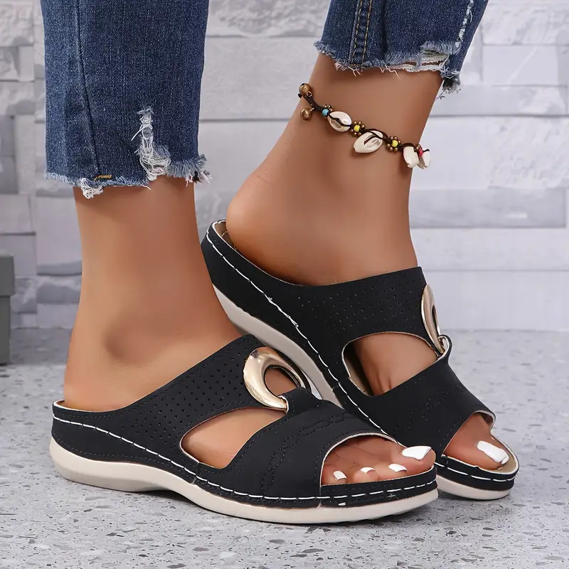 Women's Casual Breathable Slip On Orthopaedic Platform Sandals