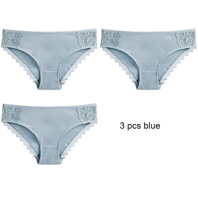 Billionm /Lot S-XXL Cotton Underwear Women's Panties Set Comfort Underpants Lace Briefs For Woman Sexy Low-Rise Pantys Intimates